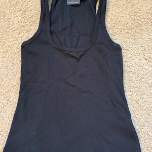 Anthropologie Black Fitted Tank Top